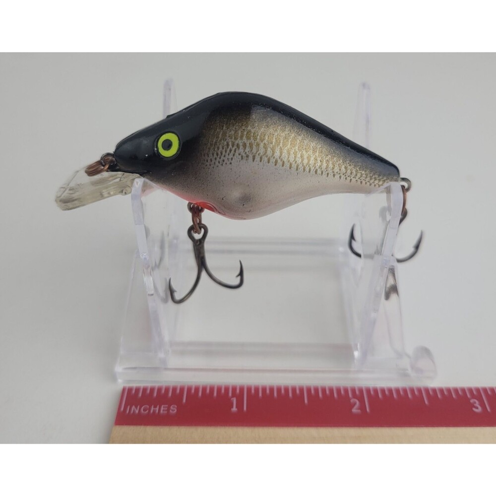 Vintage Mann’s Razor Back Crankbait 2 1/8” Squarebill Green Eyes